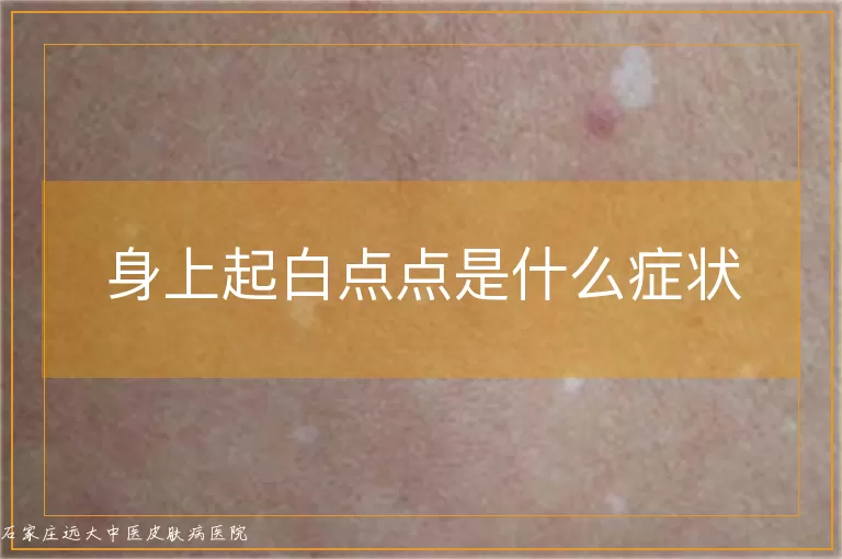 身上起白点点是什么症状