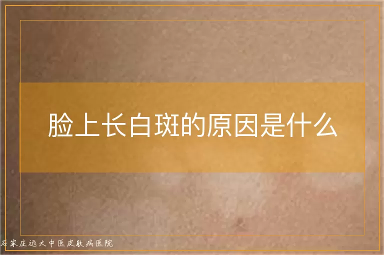 脸上长白斑的原因是什么