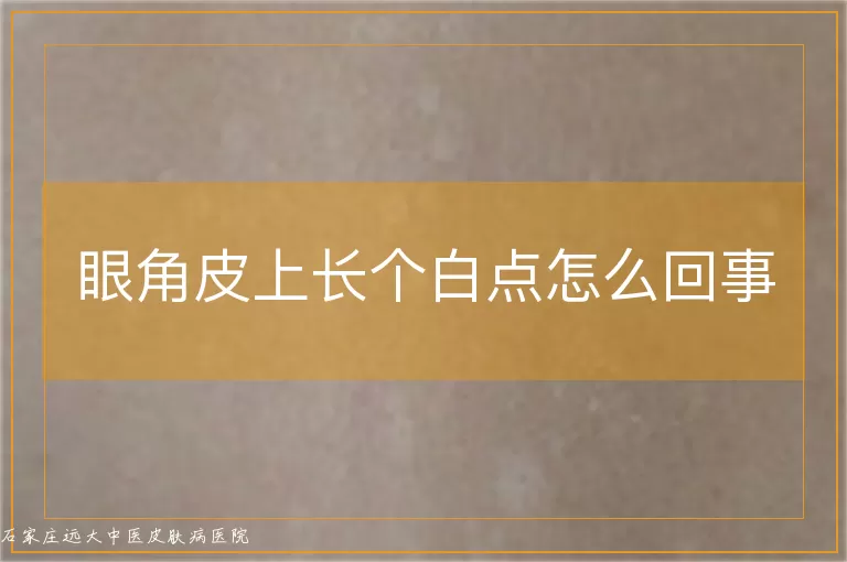 眼角皮上长个白点怎么回事