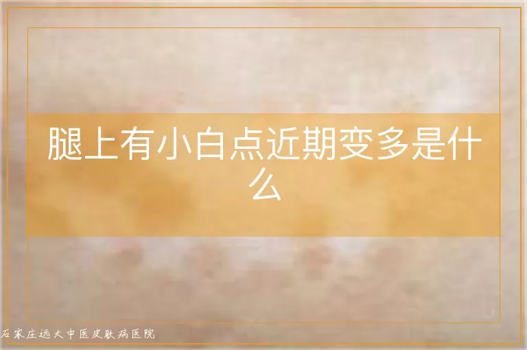 腿上有小白点近期变多是什么