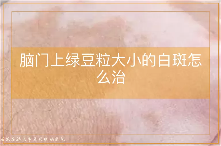 脑门上绿豆粒大小的白斑怎么治
