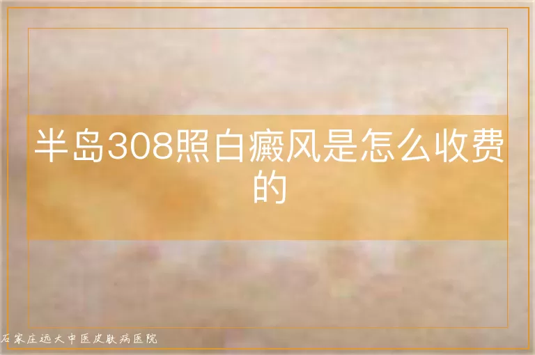 半岛308照白癜风是怎么收费的
